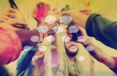Con los amigos