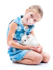 NiÃ±a y conejito