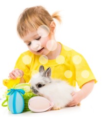 BebÃ© con conejito de pascua
